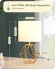 EDISHINE Tischlampe, Moderne Nachttischlampe mit E14 Produktbild-Vorschau 5