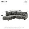 Divano angolare Merax 5 posti, divano letto con pouf Anteprima dell’immagine prodotto 6