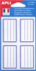 APLI Buchetiketten weiß/blau 36 x 56 mm liniert 32 Stück Produktbild-Vorschau 2