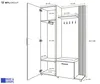 Garderoben-Set im Skandi-Stil mit Spiegel, Sitzbank, Produktbild-Vorschau 3