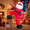 COSTWAY Kerstman, zelfopblazend, met gitaar en muziek, 180 Productafbeelding-voorbeeld 3