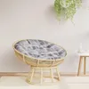 vidaXL Kissen Rund Grau Karomuster Ø 100x11 cm Produktbild-Vorschau 2