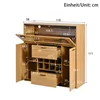 A diagram of a wooden sideboard with dimensions indicated. Anteprima dell’immagine prodotto