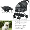PawHut Dog Buggy Kočárek pro malé psy a kočky Pet Stroller Náhled obrázku produktu 3