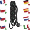 Prodlužovací kabel 3 m / 4 zásuvky / černý / PVC / 1 mm2 Náhled obrázku produktu