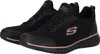 A pair of black Skechers work shoes with rose gold accents. Produktbild-Vorschau