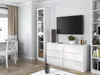 Topeshop W40 PAFOS BIA 2S KPL, Dřevotřískové desky, Sklo, Náhled obrázku produktu 3
