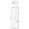 Minimalistyczny regał Hinoki 50 cm z 3 szufladami – Podgląd zdjęcia produktu 5