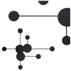 Abstract geometric wall art with black circles and lines on a white background. Produktbild-Vorschau