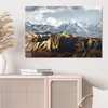 DEQORI Glasbild Echtglas 90x60 cm 'Bergkettenpanorama' Produktbild-Vorschau 4