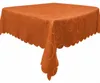 Tischdecke terracotta 90x90 cm damast Ornamente Mitteldecke Produktbild-Vorschau 1