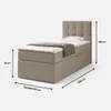 NORDELO Boxspringbett INCANTO 120x200 cm Braun Komplett-Set Produktbild-Vorschau 5