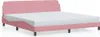 vidaXL Cadre de lit "Dover" rose 200x200 cm velours Voir les images du produit 1