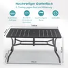 GIHAUVIA Gartentisch 144x94cm Wetterfest Metall 6 Personen Produktbild-Vorschau 4