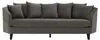 Casa Padrino Luxus Sofa mit Kissen Dunkelgrau / Schwarz 240 Produktbild-Vorschau 2
