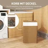 Kosz na pranie HOMCOM z bambusa z pokrywką, 72 l, z Podgląd zdjęcia produktu 8