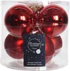 Christbaumkugeln groß 8 cm 6er Set rot matt und glänzend Produktbild-Vorschau 1