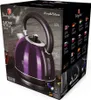 The image shows the packaging of a purple electric kettle. Podgląd zdjęcia produktu