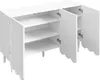 Komoda – 120 x 35 x 80 cm, biała – drzwi z falistym wzorem Podgląd zdjęcia produktu 18