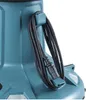 A close-up view of a black power cord wrapped around a teal holder attached to a teal device. Podgląd zdjęcia produktu