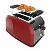 A red and silver toaster with two croissants on top. Produktbild-Vorschau