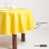 HOMESCAPES Nappe jaune ronde 178 cm, 100% coton Voir les images du produit 6