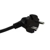 A close-up shot of a black electrical plug with two metal prongs, attached to a black cable. Podgląd zdjęcia produktu