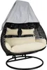 A hanging egg chair with cushions and a protective cover. Produktbild-Vorschau