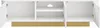 An open view of a white TV lowboard with a gold base. Anteprima dell’immagine prodotto