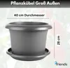 Elegantes 16er-Set Blumentopf groß 40 cm Durchmesser - Produktbild-Vorschau 2