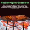 XINZI BBQ liatinová grilovacia doska, okrúhla, Ø 45 cm, Náhľad obrázku produktu 6