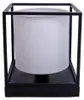 Lampe de table, textile blanc, noir, H 17 cm Voir les images du produit 15