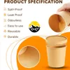 KURTT 100 Stück, 12oz/350ml Pappbecher mit Deckel - Produktbild-Vorschau 2