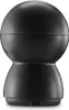 A black security camera with a spherical top and a tapered base. Produktbild-Vorschau