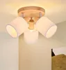 ZMH Deckenstrahler 3 Flammig Rund Holz LED Deckenlampe Produktbild-Vorschau 1