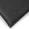 A close-up view of a dark gray fabric cushion, showing its texture and stitched edge. Produktbild-Vorschau
