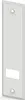 A white rectangular plate with two circular holes at the top and bottom, and a rectangular cutout in the middle. Produktbild-Vorschau