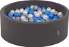 KiddyMoon Bällebad 90x30cm 200 Bälle ∅7cm Rund Bällepool Produktbild-Vorschau 1