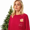 HENDERSON Damski Komplet Świąteczny Bluza Szorty Czerwony Podgląd zdjęcia produktu 2