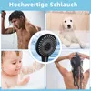 ZMH Duschkopf Schwarz mit 1,5 m Schlauch Runde Handheld Produktbild-Vorschau 3