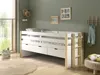 Funktionsbett >MARGRIT< in Weiß/Kiefer natur - Produktbild-Vorschau 2