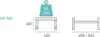 Diagrams showing dimensions and weight capacity of a product, likely a stand for an air conditioner. Produktbild-Vorschau