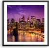 Gerahmtes Poster - Schwarzer Rahmen - New york nacht Produktbild-Vorschau 1