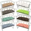 Multiple white benches with different colored cushions arranged in a collage. Produktbild-Vorschau