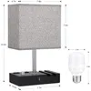 Tischlampe für Schlafzimmer, Nachttischlampe mit 2 Produktbild-Vorschau 6