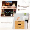 A collage of images showcasing a white sit-stand desk with various features and benefits. Anteprima dell’immagine prodotto