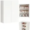 Mobile Bagno Sospeso Bianco A 2 Ante Moderno 3 Ripiani 60 Anteprima dell’immagine prodotto 1