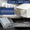 A comparison of two types of LED lighting connectors, highlighting the safety and design features of one over the other. Voir les images du produit
