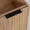 Close-up of a wooden cabinet drawer with a black handle. Anteprima dell’immagine prodotto