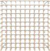 A top-down view of a wooden wine rack designed to hold 120 bottles, constructed with a metal frame and wooden dowels. Produktbild-Vorschau